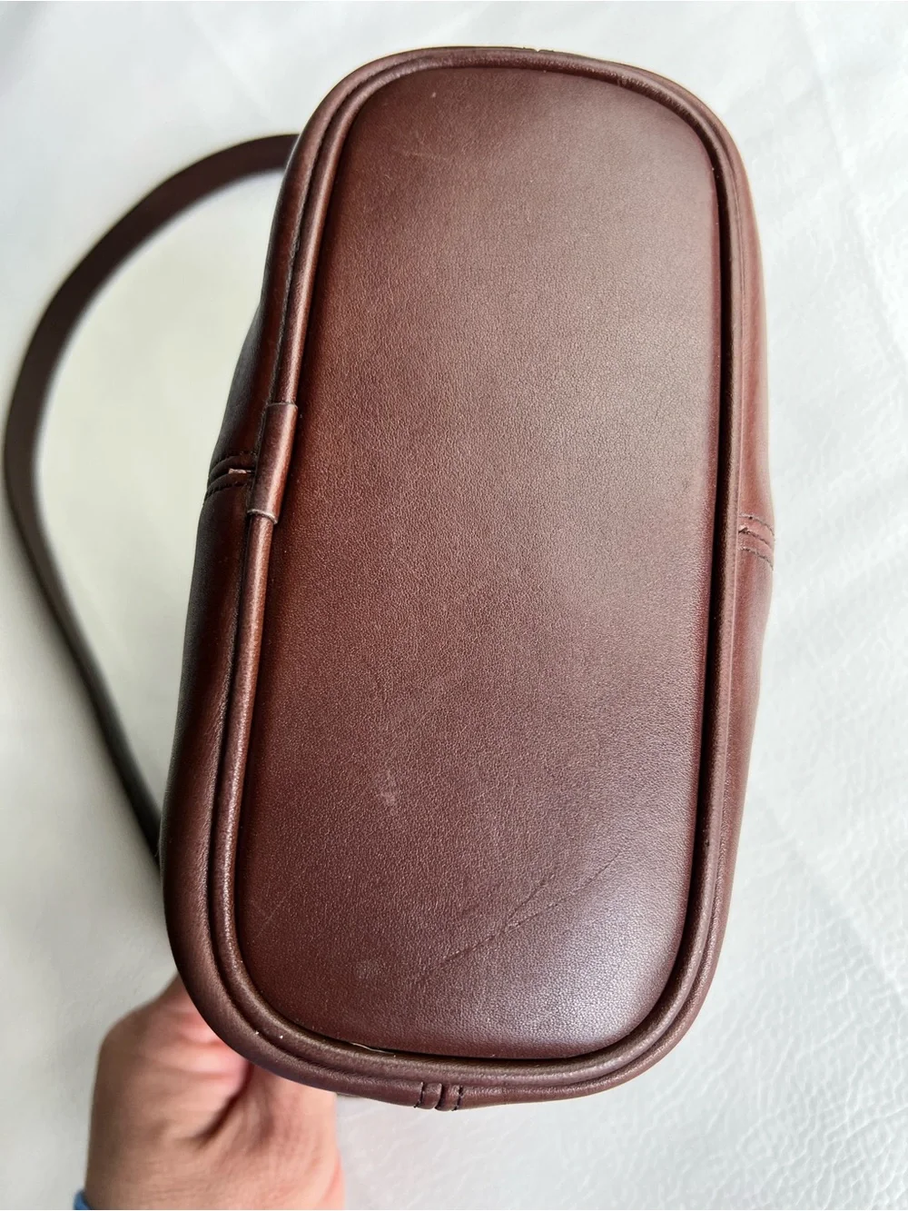 Vintage Coach Soho Mini Bucket Leather Shoulder Bag 4148 Mahogany